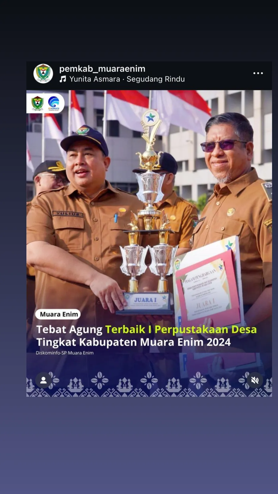 Juara 1 Umum Lomba Perpustakaan Desa Tingkat Kabupaten 2024